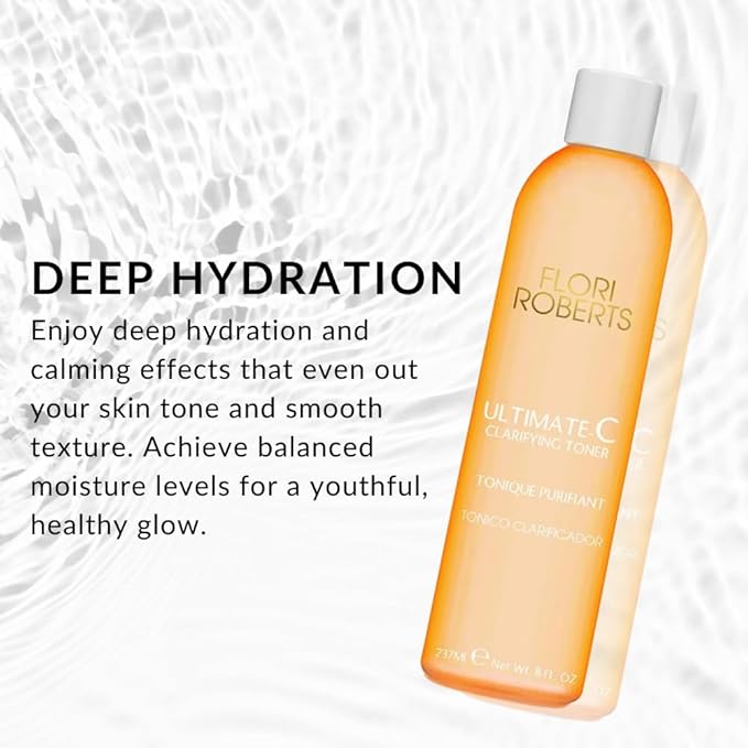 Ultimate-C Clarifying Toner by Flori Roberts, Facial Toner for Women of Color or Deeper Skin Tones, Protects Against Signs of Aging, Refreshing, Hydrating, Calming, Alcohol-Free-VivaGrace Women