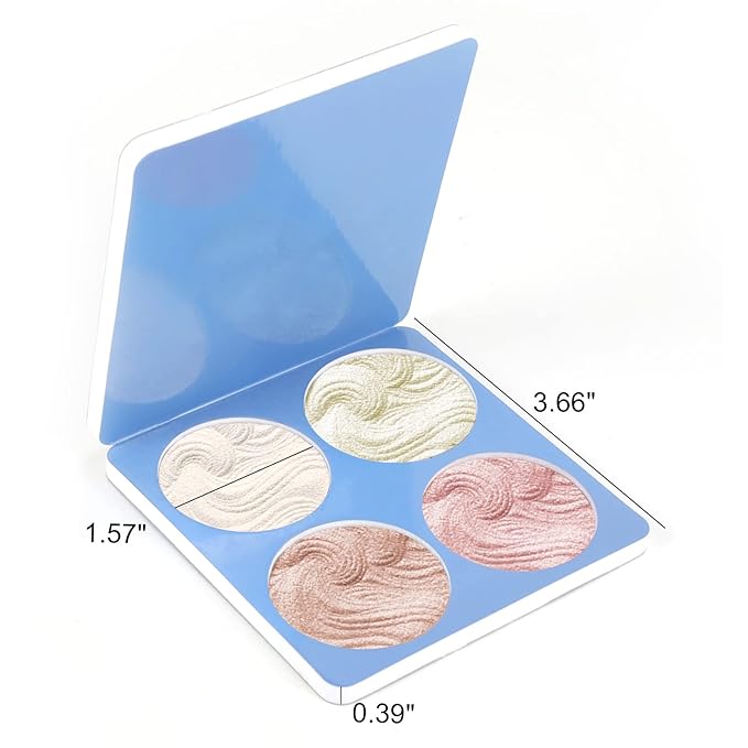Boobeen Highlighter Makeup Highlighter Palette Powder Shimmer Highlighter Makeup Facial Illuminator Bronzer Palette Waterproof Long Lasting-VivaGrace Women