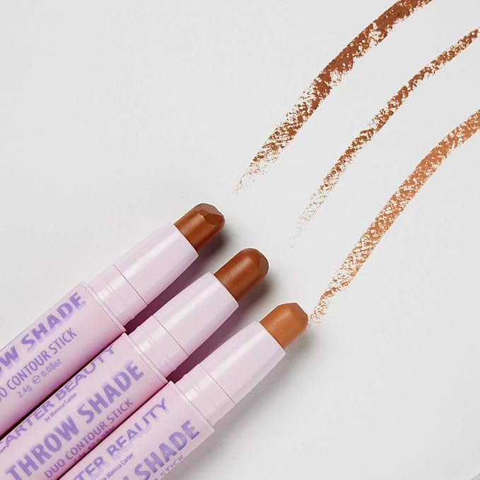 Carter Beauty By Marissa Carter Throw Shade Duo Contour Stick- Adds Definition To The Face - Conceals And Corrects The Complexion - Easily Blendable - Cruelty-Free - Medium - 0.08 Oz-VivaGrace Women