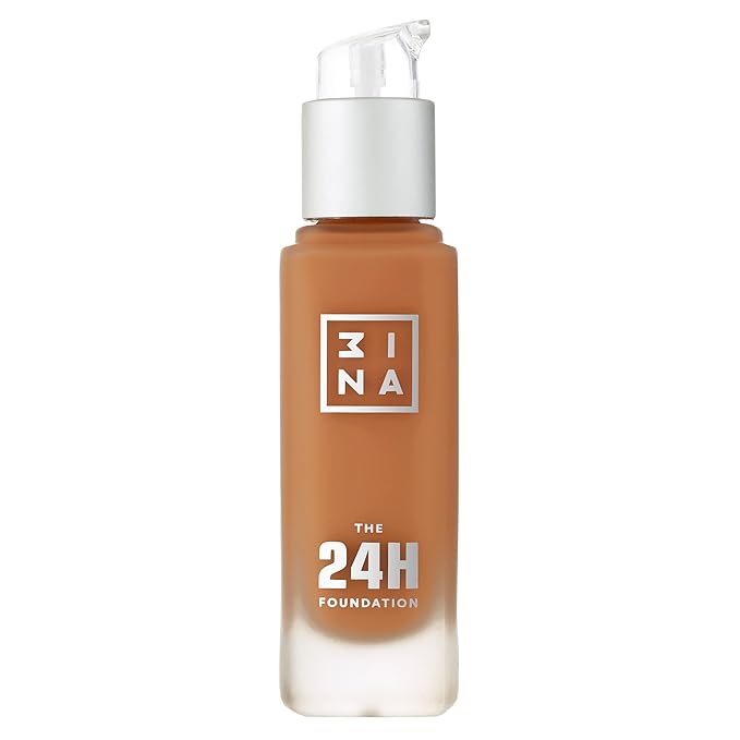 3INA The 24H Foundation 651-24H Long-Wearing Formula - Medium To High Buildable Coverage - Smooth Matte Finish - Expanded Shade Selection - Waterproof, Cruelty Free, Vegan Makeup - 1.01 Oz-VivaGrace Women