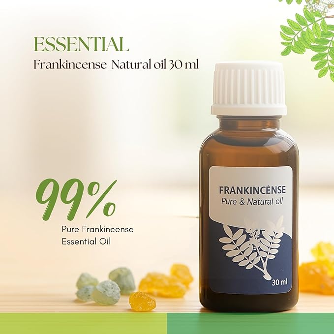 Roots & Above Pure Natural Frankincense Oil 1.01 oz/30ml for Diffusers, Hair, Skin Care, Face, Body, Massages & Soap and Candle Making-VivaGrace Women