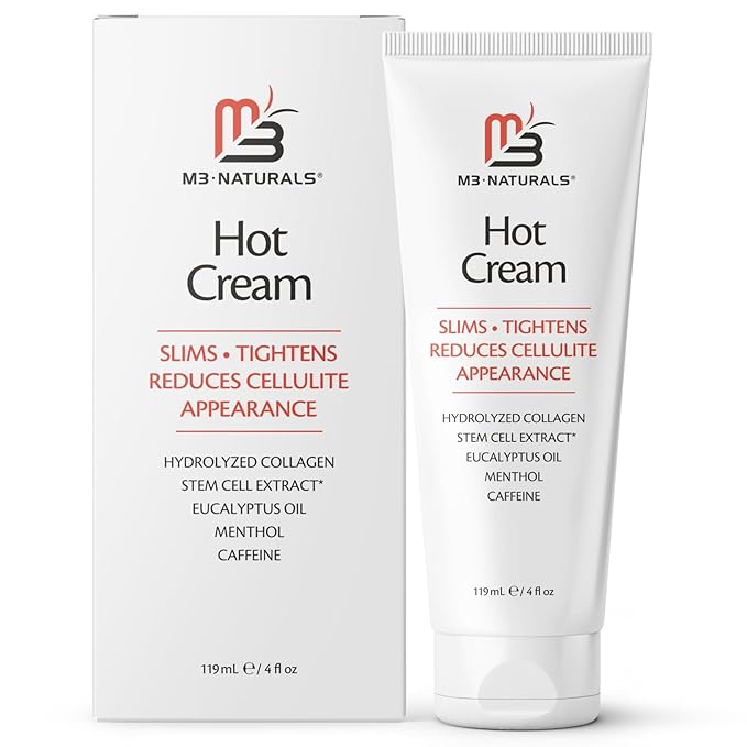 M3 Naturals Hot Cream for Belly Butt and Thighs Cellulite Cream for Thighs and Butt Fast Body Sweat Activator with Caffeine and Collagen - Invigorating Sweat Cream for Workouts and Body Sculpting-VivaGrace Women
