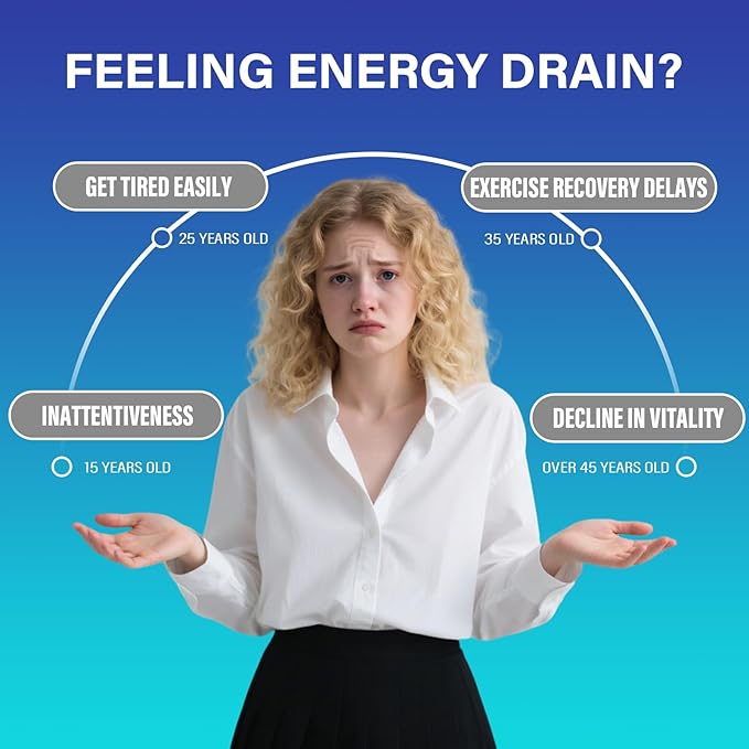 NAD 1000mg Liquid, 30 Packets Nad Supplement 1000mg Pure Organic - Liposomal NAD+ Berry Flavor Drink Mix for Energy, Anti-Aging, Focus-VivaGrace Women