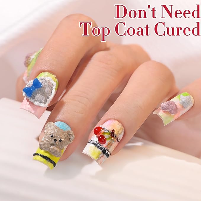 Double Rhythm 3D Nail Gel Solid Sculpting Gel for Nail Art Non-Sticky Hard Gel for Building Carving Molding Nail Extension Soak Off UV/LED Salon Home DIY 0.5 Oz (Gypsum Silver Gray)-VivaGrace Women