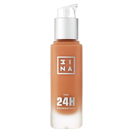 3INA The 24H Foundation 663-24H Long-Wearing Formula - Medium To High Buildable Coverage - Smooth Matte Finish - Expanded Shade Selection - Waterproof, Cruelty Free, Vegan Makeup - 1.01 Oz-VivaGrace Women