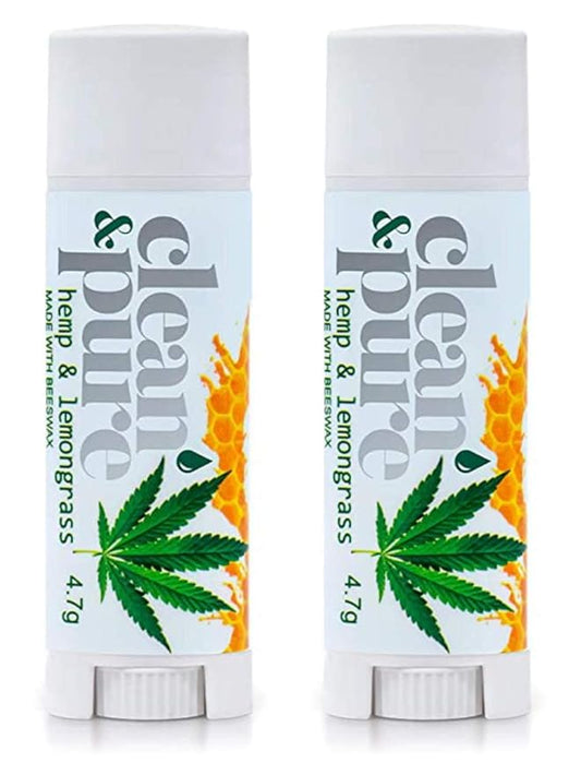 Lip Balm 2-Pack (Hemp & Lemongrass)-VivaGrace Women