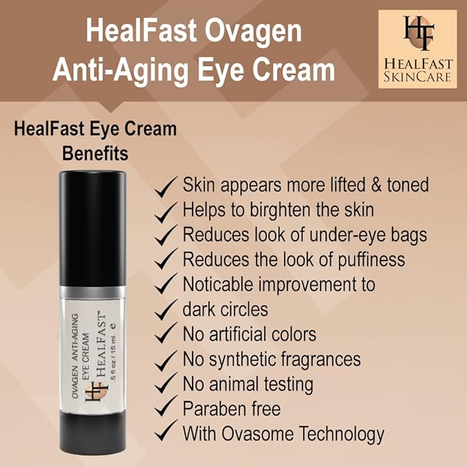 The Original Ovagen Anti-wrinkle Eye Cream with Retinol (.5 Oz) | Smooth Fine Lines and Hyaluronic Acid to Brighten Dark Circles and De-Puff Bags Skincare-VivaGrace Women