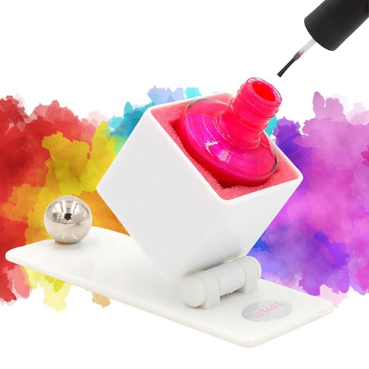 Spill-Proof Nail Polish Holder-Paint With Ultimate Confidence In The Car Or At Home-Stick Every Time Wide Grippy Bottom-Fingernail Painting Stand For Women-Nail Polish Accessories-Nail Art Tool