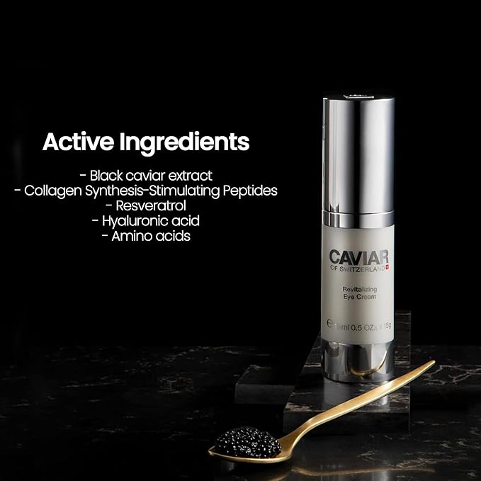 Black Caviar Under Eye Cream – Anti Aging Skin Care Moisturizer Cream | Instant Hydrating, Collagen Puffiness and Bags Reducer, Wrinkles Repairing & Circle Remover Treatment-VivaGrace Women