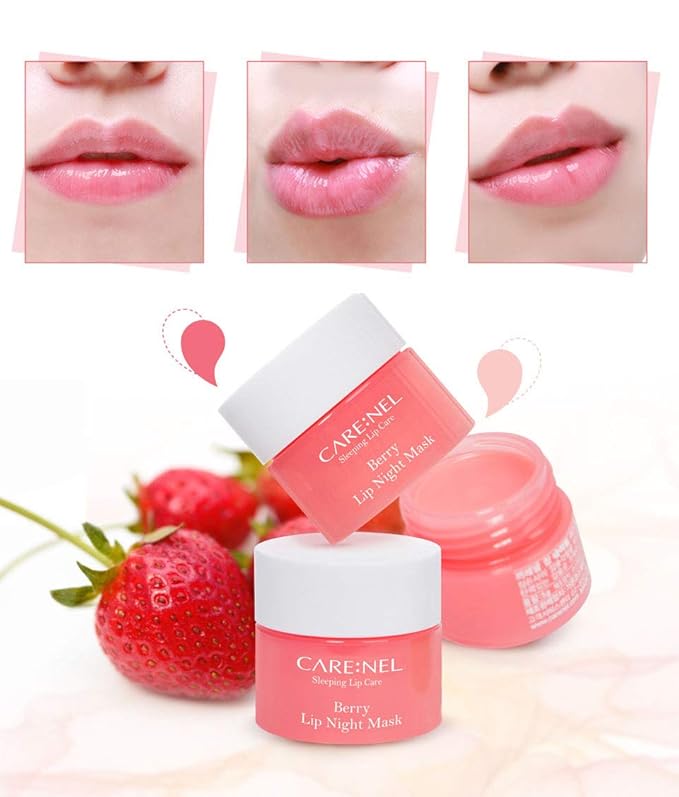 Lip Sleeping Mask 5g (Berry2+Lime1) (3Set) - Lip gloss Cream - Overnight Treatments Lip Balm-VivaGrace Women