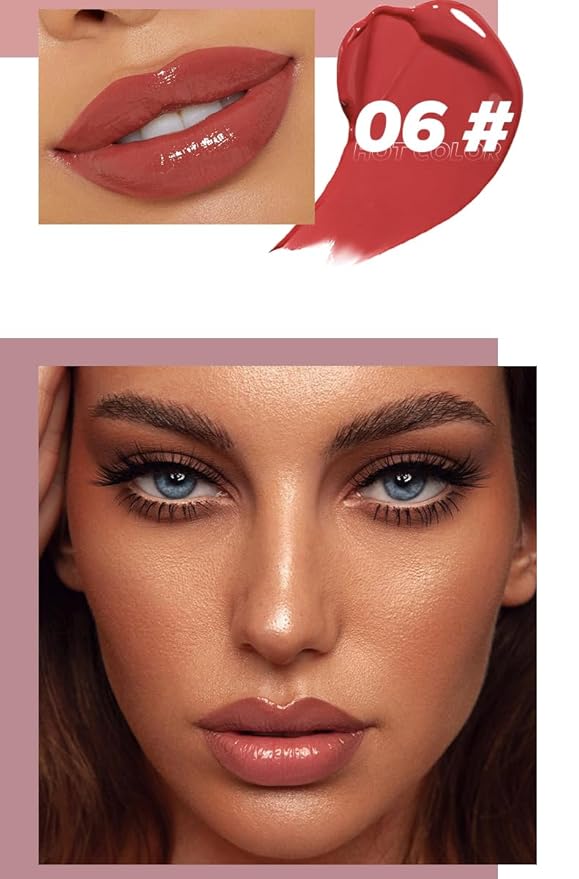 MAEPEOR Hydrating Lip Plumper 12 Colors Moisturizing Shiny Juicy Lip Balm Long Lasting Nourishing Lip Pluming Balm（Color 06)-VivaGrace Women