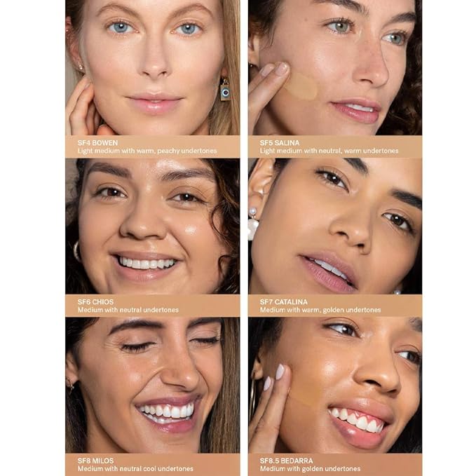 ILIA - True Skin Serum Foundation | Non-comedogenic, Cruelty-Free, Vegan, Weightless Feel, Buildable Coverage, Safe For Sensitive Skin (Chios SF6)-VivaGrace Women