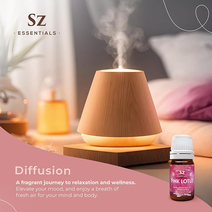 Pink Lotus 100% Pure, Essential Natural Oil - Extracted from Nymphaea Nucifera - Divine & Sweet Scent, with Exotic Floral Overtones - Therapeutic Grade & Vegan - 0.17oz (5ml)-VivaGrace Women