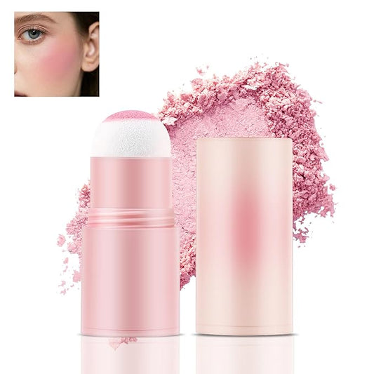 Boobeen Cream Blush Stick, Lightweight Buildable Blush Tint, Natural Matte Finish, Pink, 0.35 oz, Stick, Love Lazy Pink Peach-VivaGrace Women