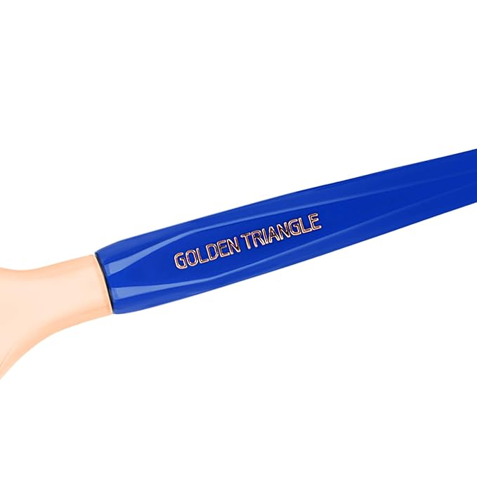 Bdellium Tools Professional Makeup Brush - Golden Triangle 952 Small Rounded Double Dome Blender - With All Vegan and Soft Synthetic Fibers, For Application & Blending (Blue, 1pc)-VivaGrace Women