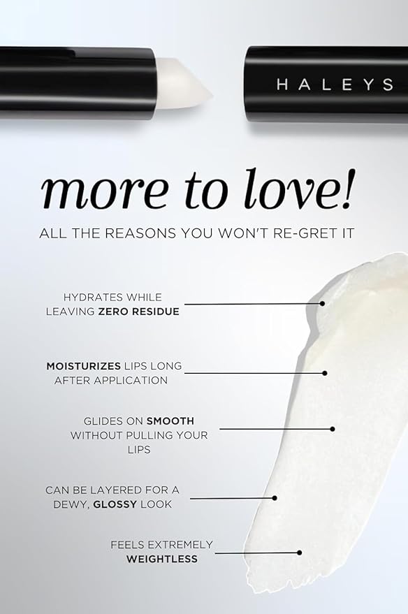 HALEYS Re-pair Nourishing Lip Balm, VEGAN KOREAN formula with Hyaluronic Acid, Shea Butter & Avocado for Dewy Soft Lips, 0 Residue, Lightweight, Shine, All-Day Comfort, Calms, Soothes, Hydrates Lips-VivaGrace Women