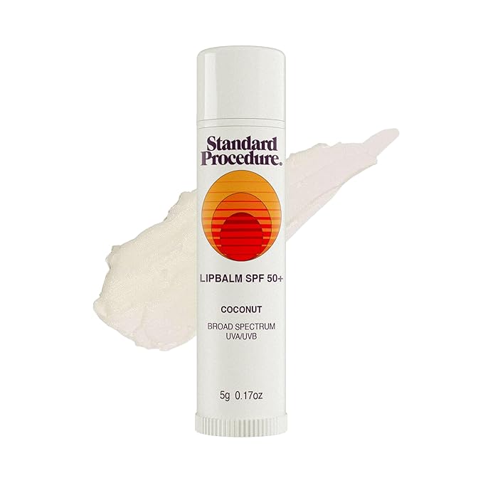 Standard Procedure. Lip Balm SPF 50+, Hydrating Lip Moisturizer For Dry & Cracked Lips, Waterproof, Mango Butter & Vitamin E, 0.17 oz-VivaGrace Women