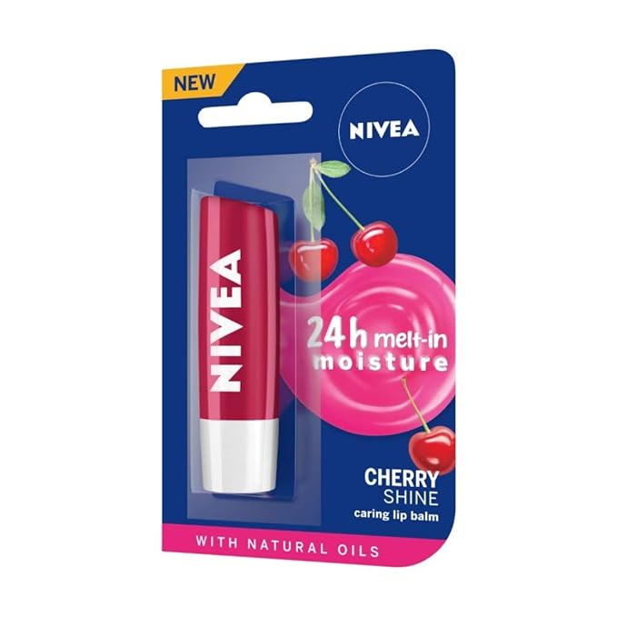 Nivea Lip Care Fruity Shine Cherry, 4.8gm-VivaGrace Women
