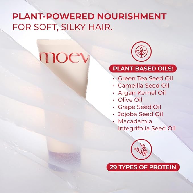 MOEV ANNURCATIN Hair Treatment Mask, Korean Wash-Off Hair Care Mask Apple Deep Damage Conditioner Sulfate-Free with Thickening Moisturizing for Damaged Thin Dry Hair, 6.76 fl.oz. (Apple & Vanilla)-VivaGrace Women