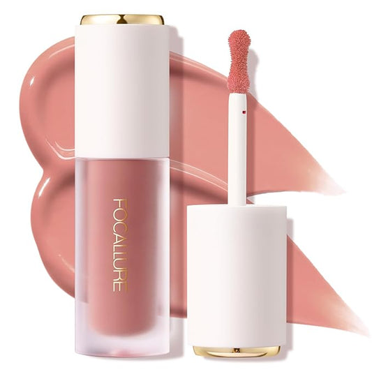 FOCALLURE Silky Cream Liquid Blush,Leaving a Matte Dewy Makeup Look,Easy to Apply and Create a Natural Flush,Long Lasting and Lightweight Cheek Blush Face Makeup,BLOODY MARY-VivaGrace Women