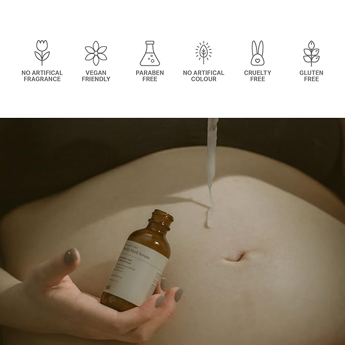 Birth Skincare Stretch Mark Serum for Pregnancy and Postpartum. Natural and safe for sensitive skin and all skin types. 𝐌𝐚𝐝𝐞 𝐢𝐧 𝐂𝐚𝐧𝐚𝐝𝐚, 2oz | 59 ml-VivaGrace Women