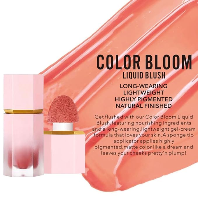 Liquid Blush Makeup, Cream Blush for Cheeks, Waterproof Long Lasting Blush Face Makeup Blush Beauty Wand for Cheeks & Lip Tint Natural Cream Blusher Makeup for All Skin Tones(#02 Rose Ritual)-VivaGrace Women