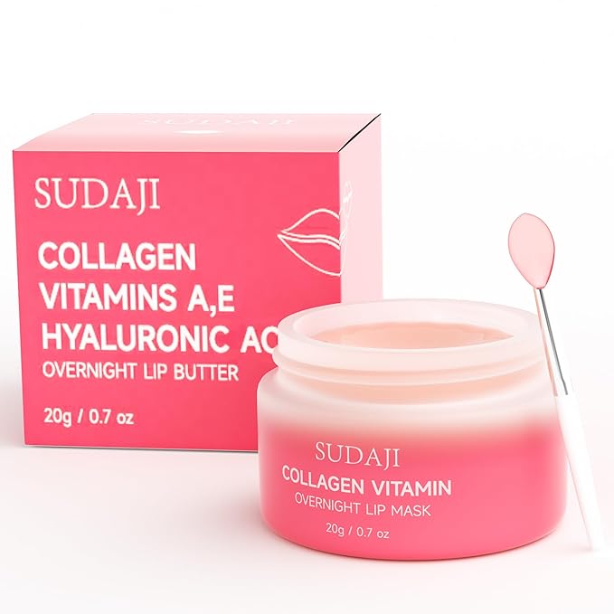 Lip Mask, Collagen Hydrating Lip Balm, Overnight Moisture Lip Butter with Hyaluronic Acid & Aloe Vera, Sleeping Nourishing Lip Butter Balm-VivaGrace Women