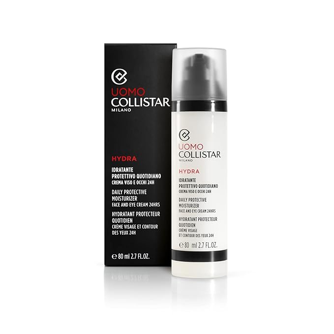Collistar Uomo Hydra Daily Protective Moisturizer Face and Eye Cream 80 ml, 2.7 Fl Oz Made in Italy [italian import]-VivaGrace Women