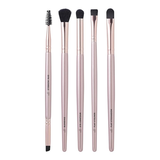 e.l.f. Ultimate Eyes 5 Piece Brush Collection, Makeup Brushes For Eyeliner, Eyeshadow, Brows & more, Vegan & Cruelty-Free-VivaGrace Women