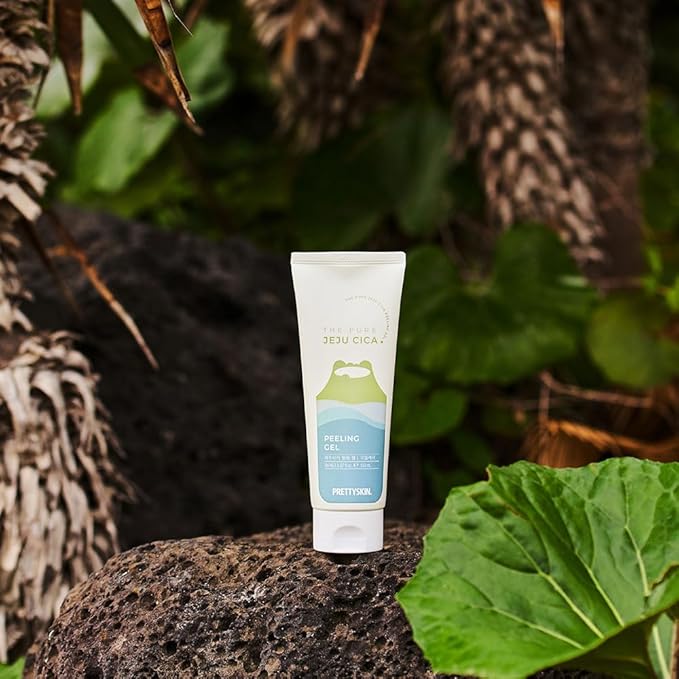 The Pure Jeju Cica Exfoliating Face Wash Peeling Gel 5.07fl.oz.(150ml) with Centella Asiatica Extract (Peeling Gel)