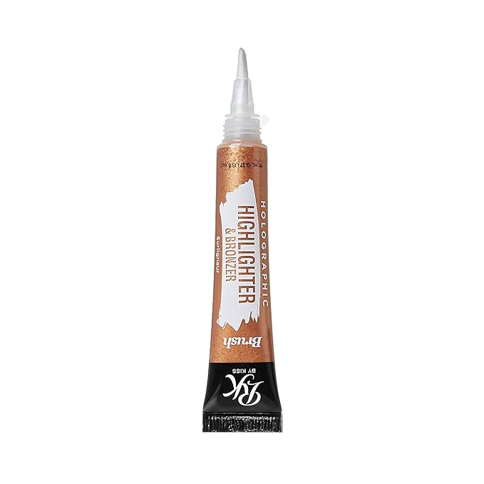 Ruby Kisses HD Concealer & Foundation Flawless Full Cover Brush Face Makeup (Highlighter & Bronze Rich Gold)-VivaGrace Women