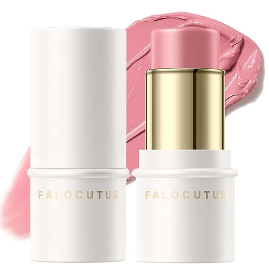 2Pcs Cream Blush Makeup Stick,Monochromatic Multi-Stick Face Blush for Cheek,Lip and Eye,Matte and Dewy Finish for Long Wearing,Easy Application.DITTO-VivaGrace Women