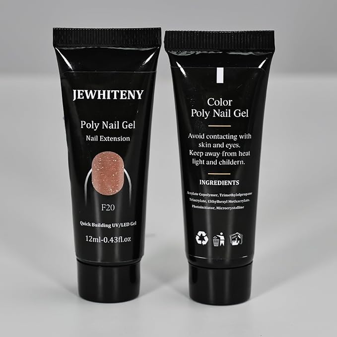 JEWHITENY 14 Colors Poly Gel Nail Kit 27 Colors Gel Nail Polish Kit With U V Light All In One Nail Art Starter Kit Suitable For All Seasons-VivaGrace Women