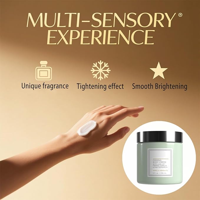 Champagne Firming Body Cream,Anti-Aging Tightening Cream with Luxe-Lift Complex,Skin Firming Cream for Hydrates Dry Skin, Fights Crepey Skin on Arms & Legs(8 Fl Oz, Sweet Almond Coconut)-VivaGrace Women