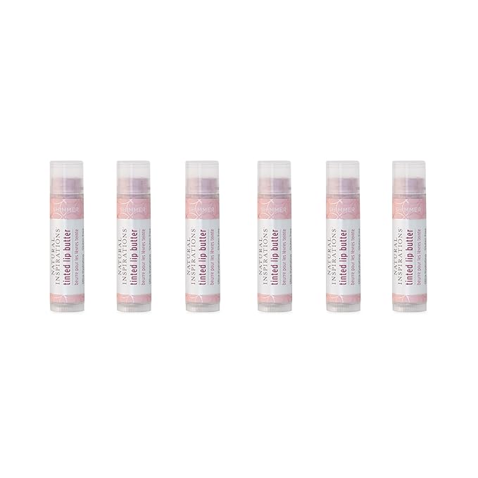 Natural Inspirations Moisturizing Tinted Lip Butter 6 Piece Set, Shimmer-VivaGrace Women