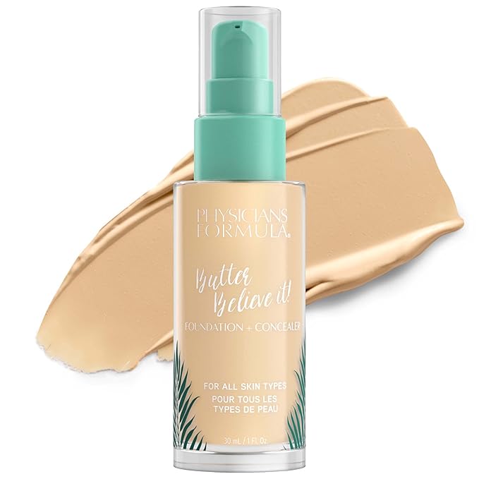 Physicians Formula Butter Believe It! Foundation + Concealer 1- Fair | Dermatologist Tested, Clinicially Tested-VivaGrace Women