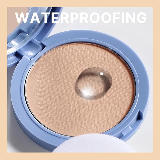 evpct Kaely Oil Control Pressed Face Powder, Get Smooth Flawless Fine Lines and Lightweight Finishing Foundation, Control Shine Long Lasting Waterproof Face Setting Powder Cosmetic, 08 Golden Beige-VivaGrace Women