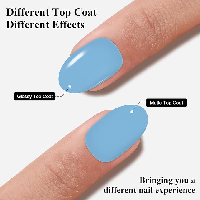 Imtiti Blue Gel Nail Polish, Baby Blue Gel Polish for Manicure Salon or DIY Nail Art at Home, 0.5 Fl Oz