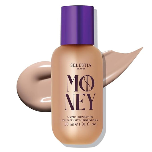 Matte Foundation Money - Long-Lasting Makeup Foundation with Flawless & Buildable Coverage - Liquid Foundation for All Skin Types (Cloud)-VivaGrace Women
