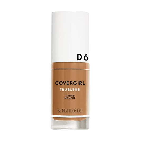 COVERGIRL truBlend Liquid Foundation Makeup Toasted Almond D6, 1 oz (packaging may vary)-VivaGrace Women