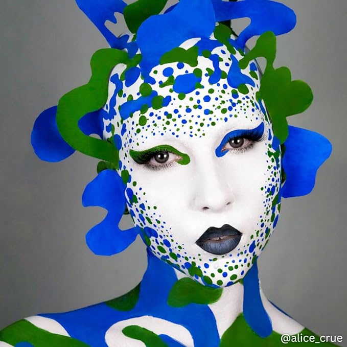 Mehron EDGE Face & Body Paint| Professional Water-Activated Face Paint Makeup | Made in the USA | For Cosplay, Halloween, & SFX (Green)-VivaGrace Women