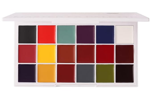 Master FX Palette, 18 Highly Pigmented Cream Colors, Professional SFX Makeup Palette for the Stage, Film, Costumes, Cosplay-VivaGrace Women
