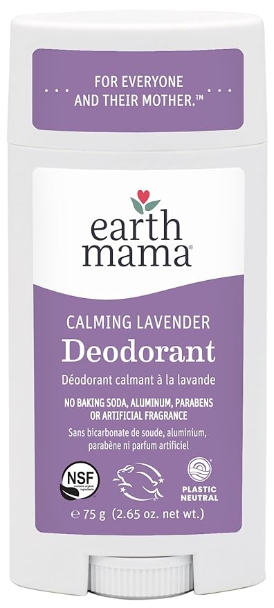 Earth Mama Calming Lavender Deodorant | Safe for Sensitive Skin, Pregnancy and Breastfeeding, Contains Organic Lavender, Calendula and Coconut Oil, No Baking Soda or Aluminum, 2.65-Ounce-VivaGrace Women