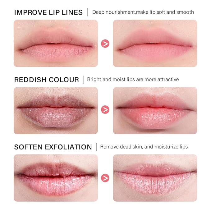 Lip Sleeping Mask,lip Mask With Vitamin C, Antioxidants,lip Mask Overnight,Improves Dryness,Nourishes And Hydrates,Brighten Lip Colour,Reduce Lip Lines 0.7 Fl Oz (01#peach)-VivaGrace Women