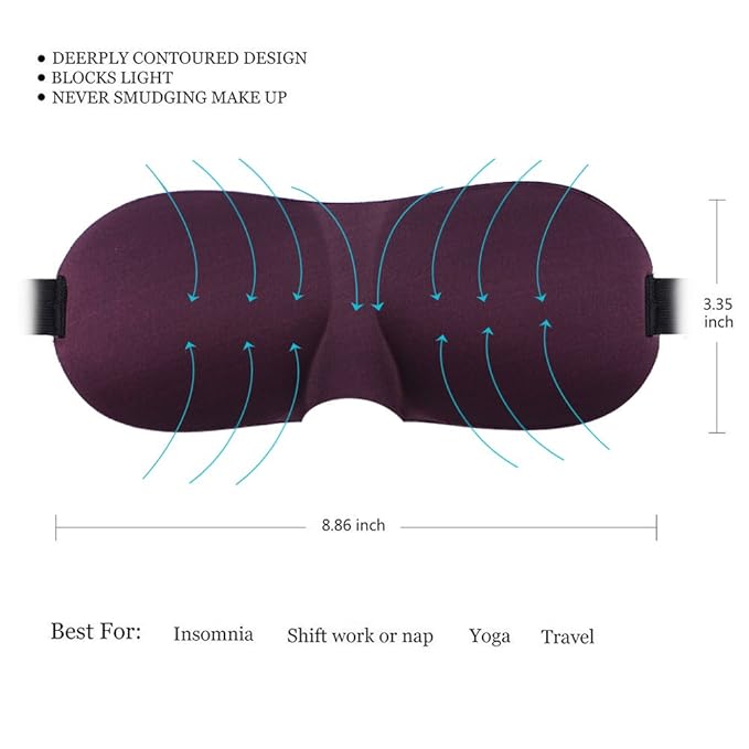 Purple Eye Mask for Sleep and Deep Meditation-VivaGrace Women