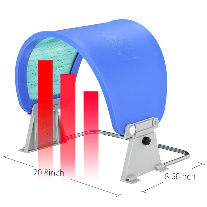 ZOVIE Red Light Therapy Mask-Infrared Photons Facial Skin Care Machine LED Beauty Mask-Flexible Led Light Therapy(Navy-Blue)-VivaGrace Women