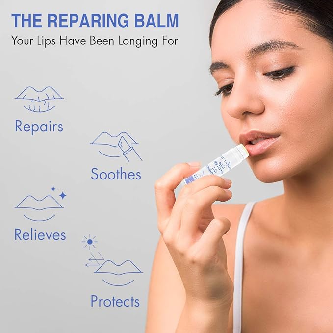 Bleu Lavande - Natural Lavender Lip Conditioner – Stick Lip Balm Repairs, Moisturizes & Protects - Soothes Chapped Lips & Restores Hydratation - Olive Oil & Shea Butter Base Lip Care - 4.2g - 3 Pack-VivaGrace Women