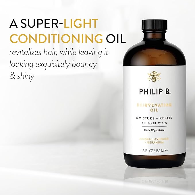 PHILIP B Rejuvenating Oil 16 oz. (480 ml) | Long-Term Hair Repair, Youthful Bounce, Strength and Shine-VivaGrace Women