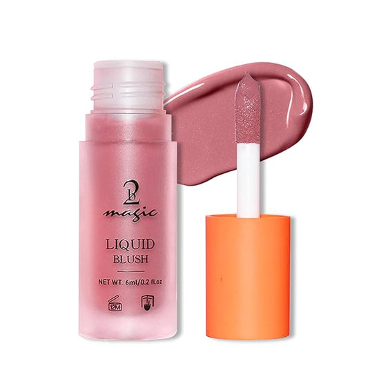 Liquid Blush, Long-lasting & Blendable Liquid Blush for High-Pigment Color, Achieve a Soft, Dewy, Healthy Natural Finish (04-Withered Rose, 0.2 Ounce)-VivaGrace Women