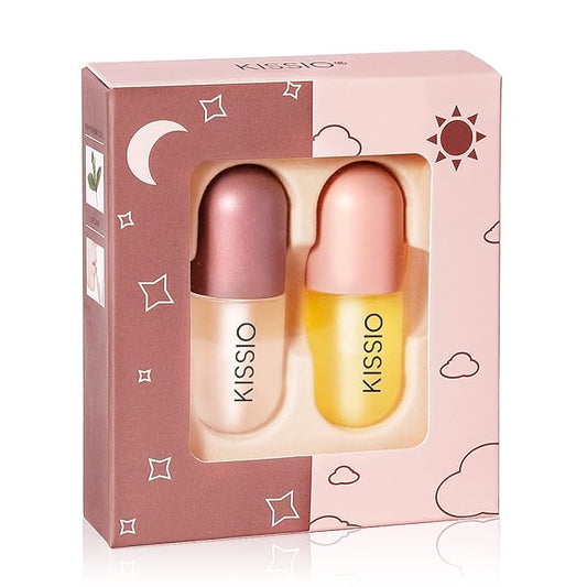 KISSIO Lip Plumper Set,Natural Lip Plumper,Lip Care, Lip Plumper Gloss,Lip Moisturizing Beautiful,Day Ues And Night Ues Set(2PCS)-VivaGrace Women
